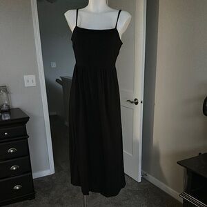 Michael Stars Black Spaghetti Strap Tie Back Dress